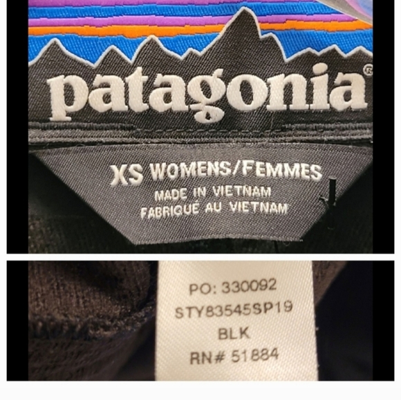 PATAGONIA WOMENS ADZE SOFTSHELL FRONT ZIP JACKET FLEECEBACKED BLACK - Picture 11 of 12